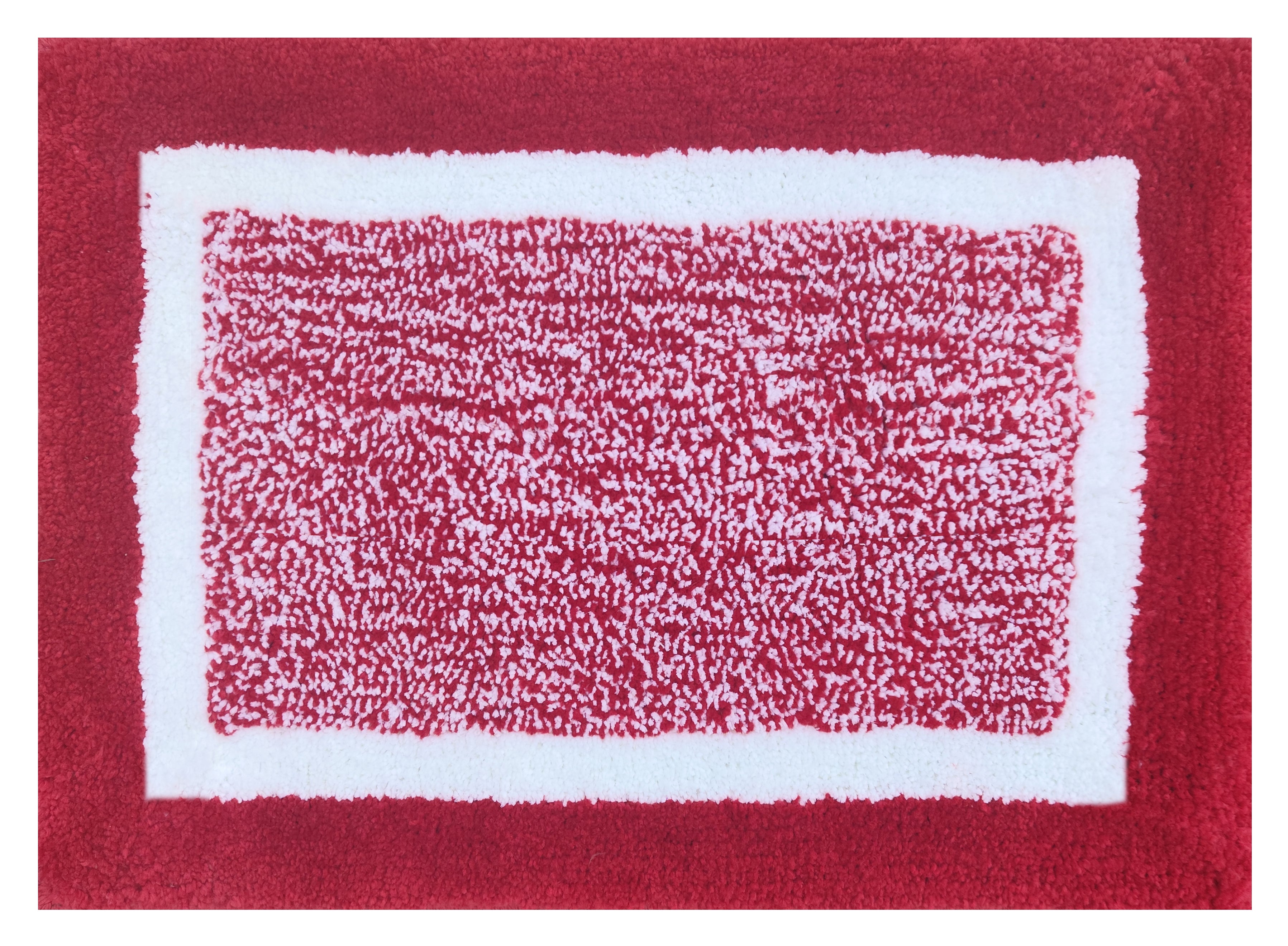 Two microfiber heavy bathmats from IR Home Furnishing's 2-piece set, soft and absorbent carpet for bathroom use.