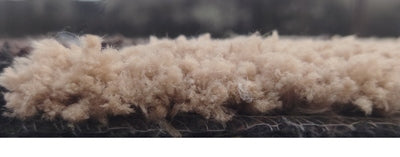 Two microfiber tufted bathmats from IR Home Furnishing's 2-piece set, featuring soft fur rugs in neutral tones.