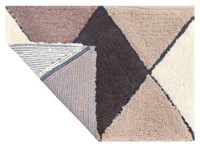 Soft microfiber tufted bathmat 2-piece set by IR Home Furnishing, featuring plush fur rug design for bathroom comfort.