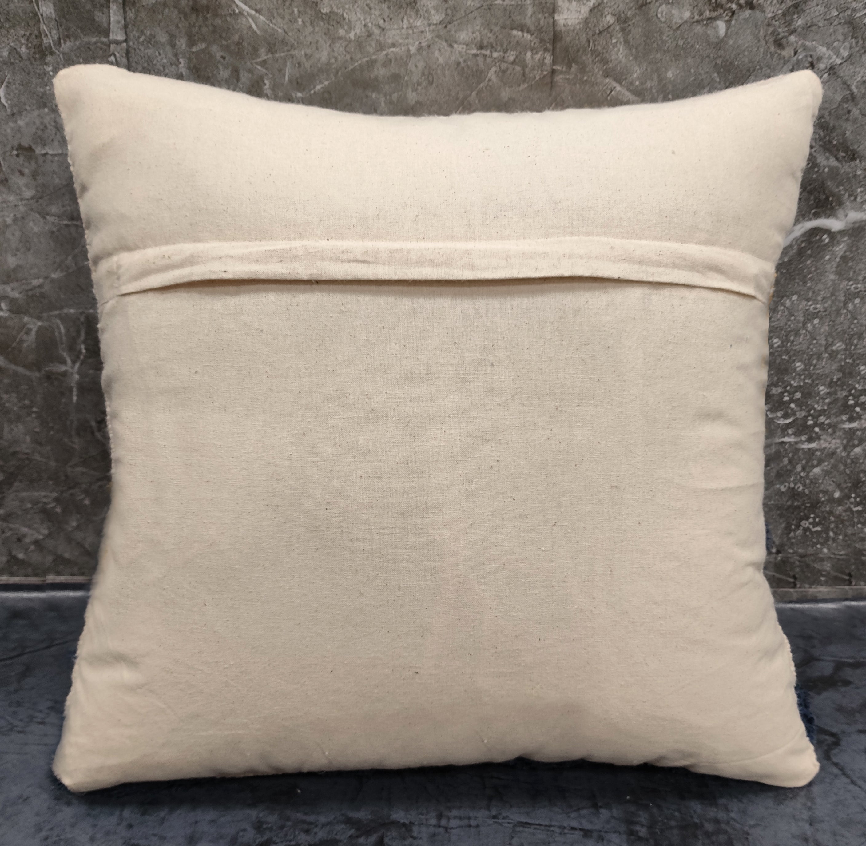 Two flower-patterned cotton slub tufted cushions from IR Home Furnishing, soft seat cushions for comfortable seating.