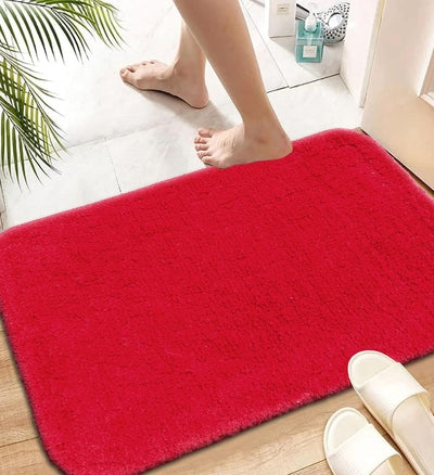Microfiber solid bathmat from IR Home Furnishing featuring a vintage rug style, soft and absorbent for bathroom comfort.