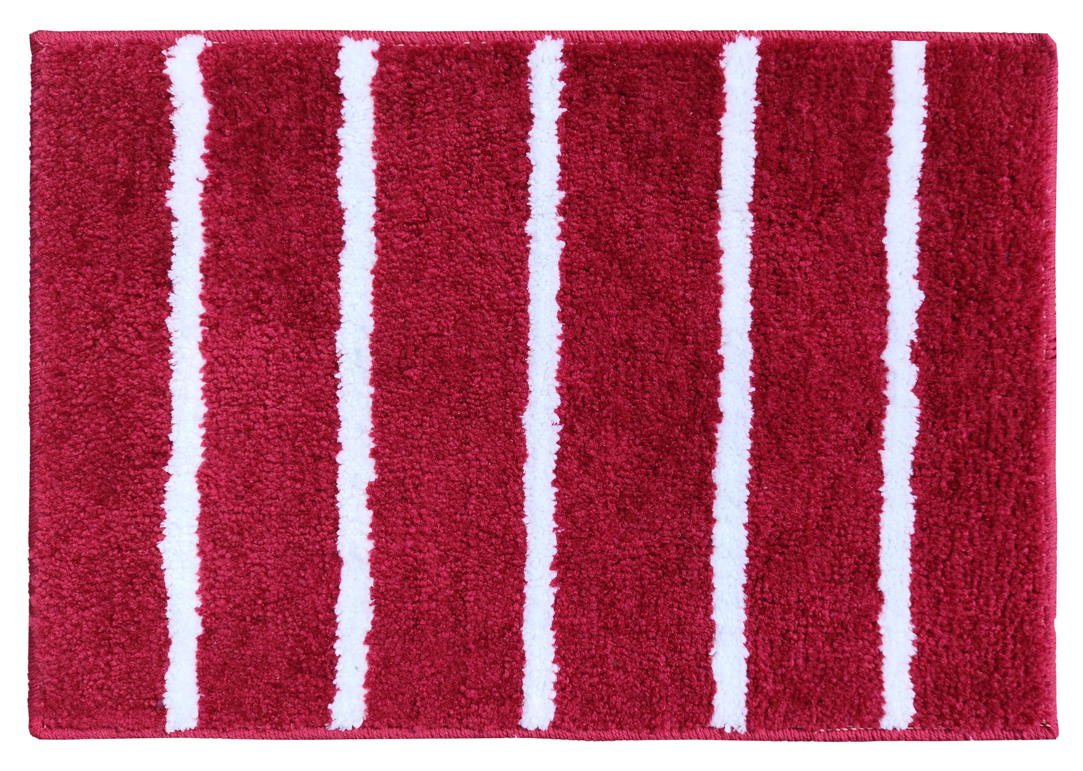 Modern microfiber stripe bathmat by IR Home Furnishing featuring soft, absorbent material and a stylish striped design.