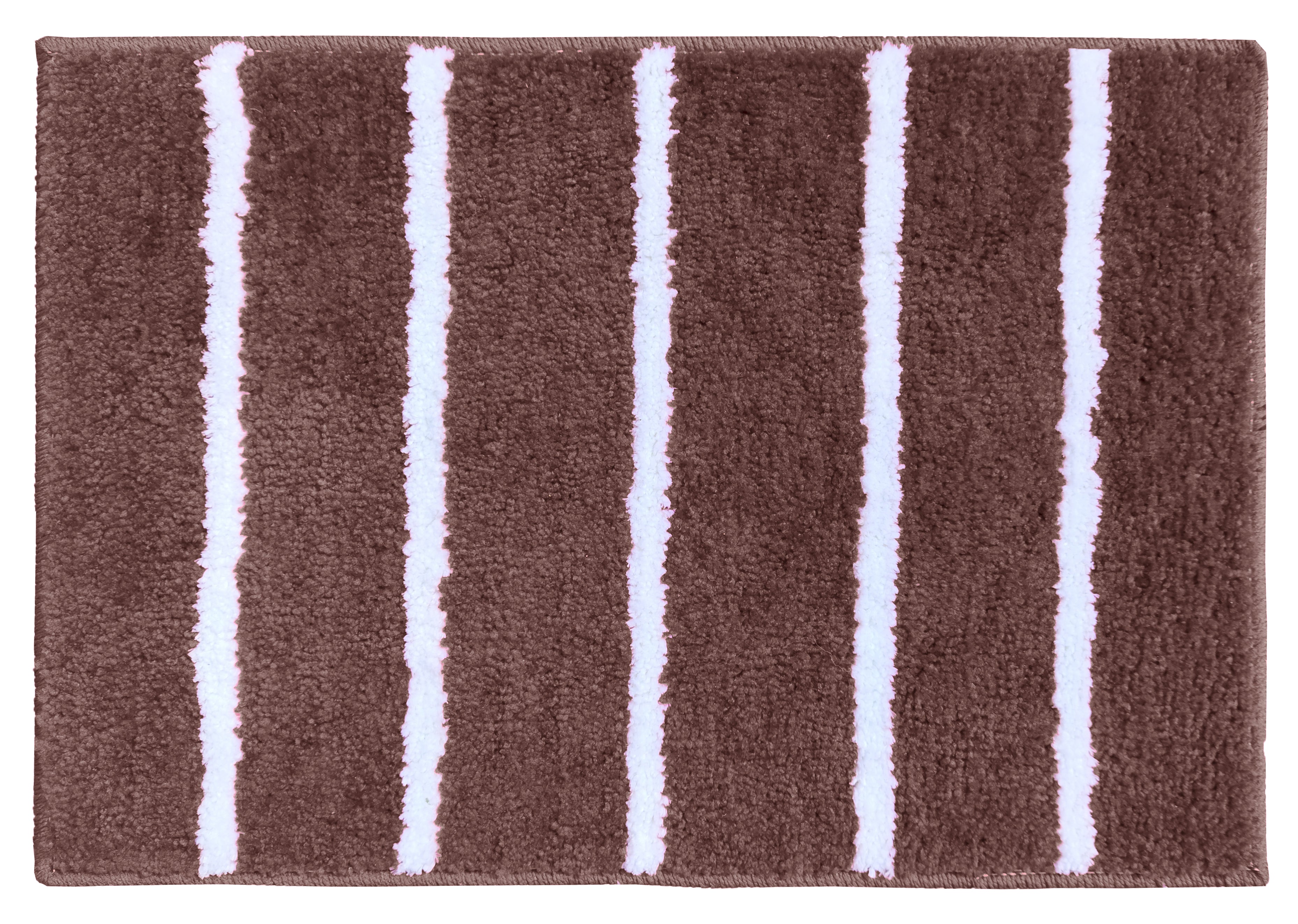 Modern microfiber stripe bathmat from IR Home Furnishing with soft, absorbent fabric and stylish striped design for bathroom decor.