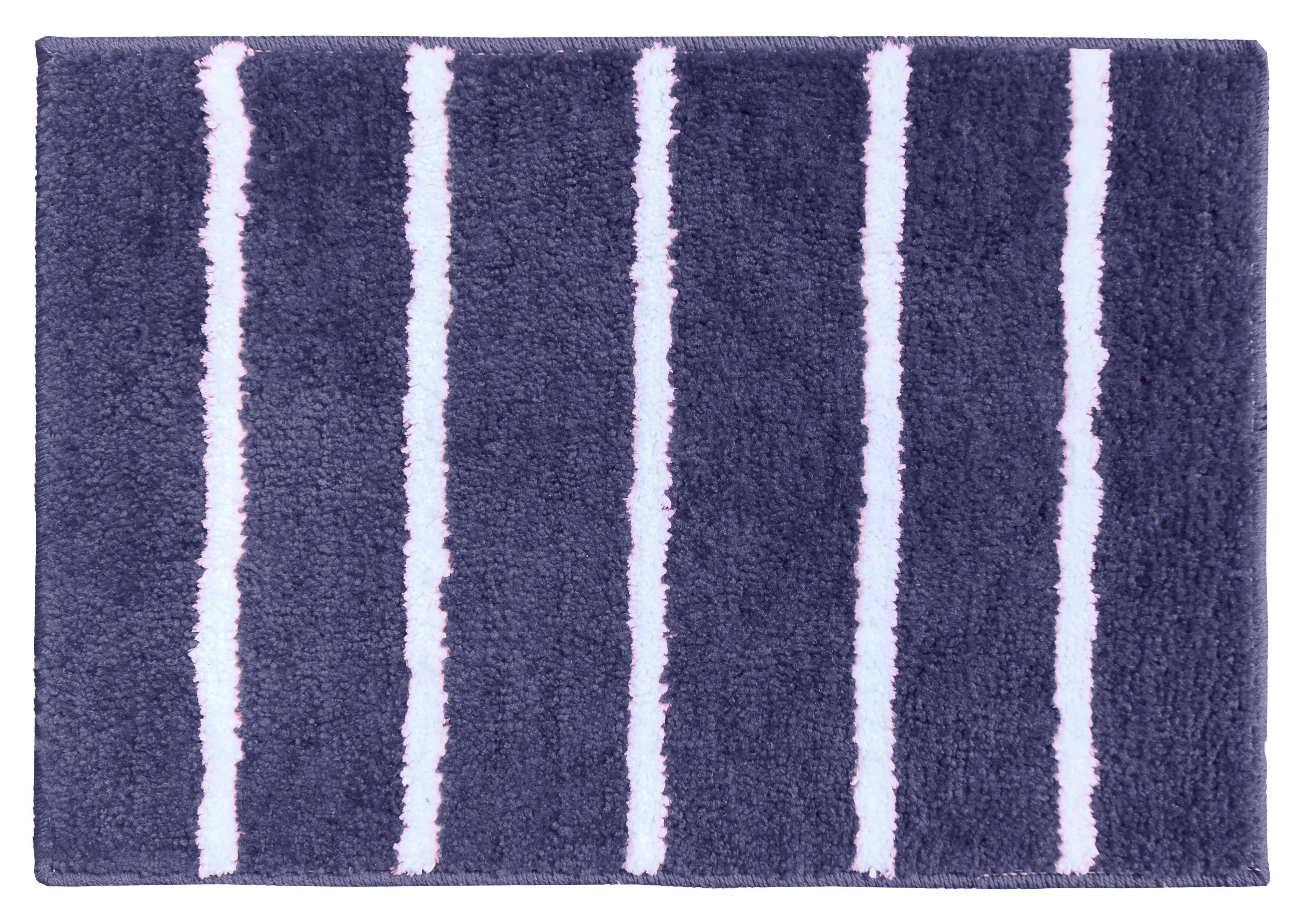 Microfiber stripe bathmat from IR Home Furnishing featuring a modern design in soft, absorbent fabric for bathroom comfort.