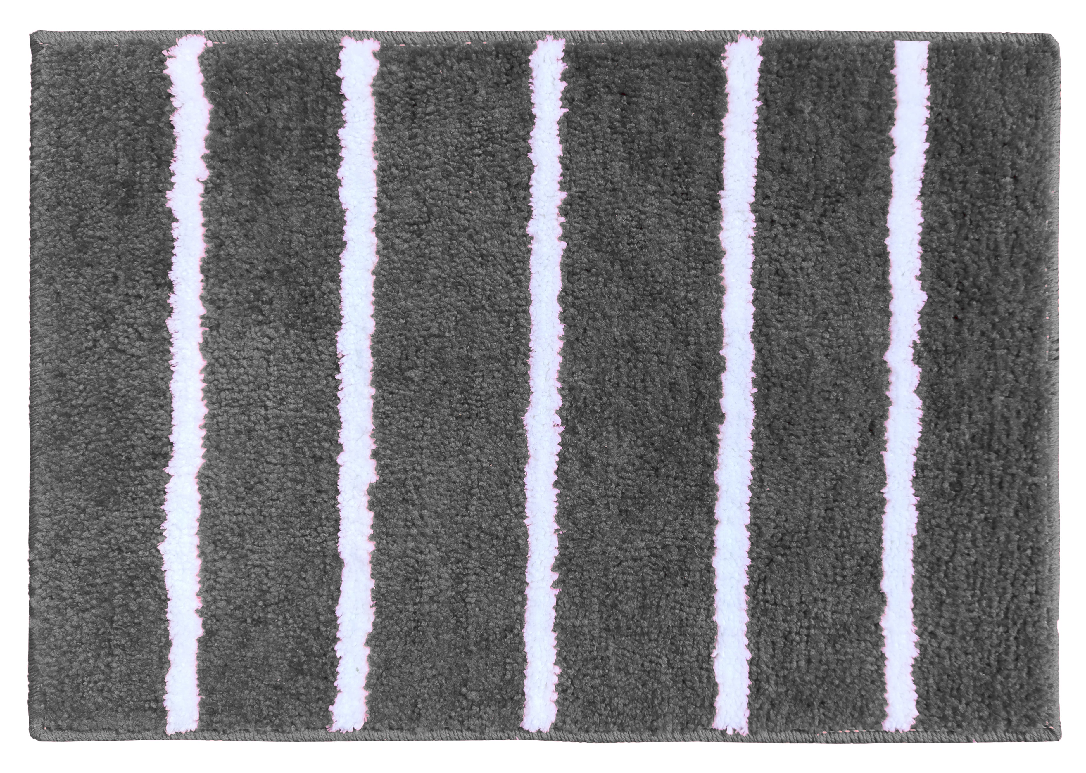Microfiber stripe bathmat by IR Home Furnishing featuring soft, absorbent material and a stylish striped design for bathroom decor.