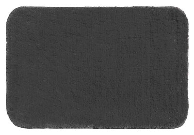 Set of two microfiber solid bathmats from IR Home Furnishing, soft and absorbent bathroom rugs in neutral colors.