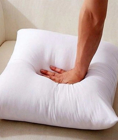 Set of two IR Home Furnishing chenille woven cushions and neck pillows with nonwoven filler, soft and comfortable for seating.